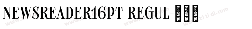 Newsreader16pt Regul字体转换